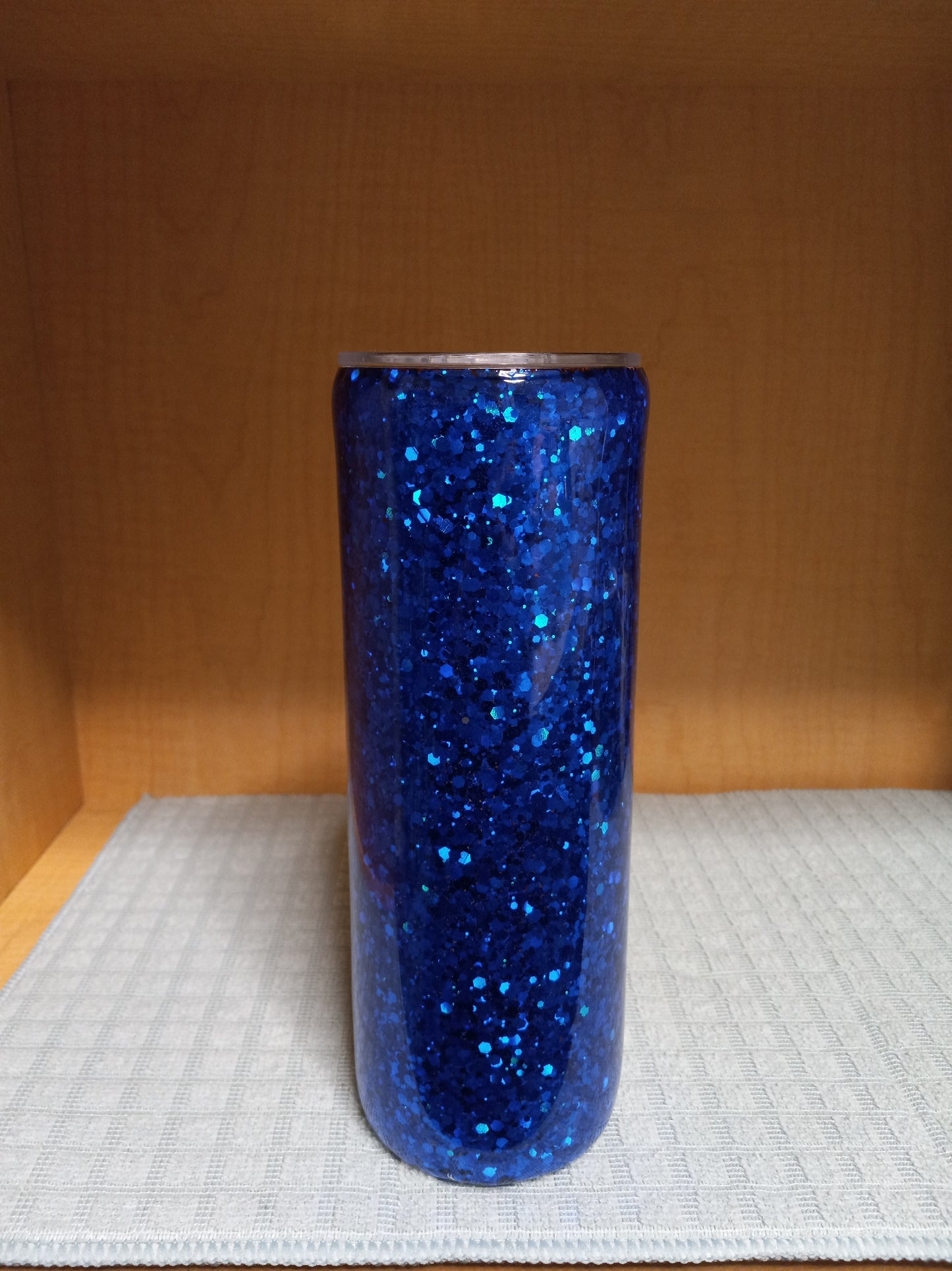 Custom Blue Glitter 20oz steel Tumbler