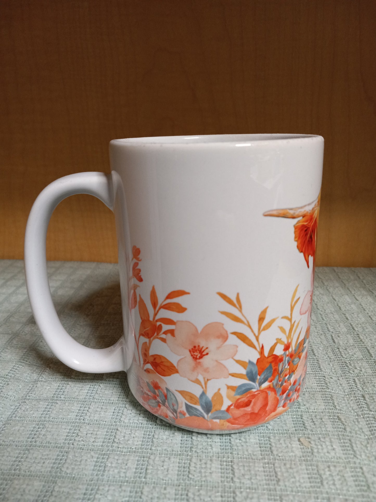 Beautiful orange Cow 15oz Ceramic Mug